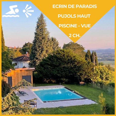 Ecrin De Paradis Pujols Haut Piscine-Vue Extérieur photo